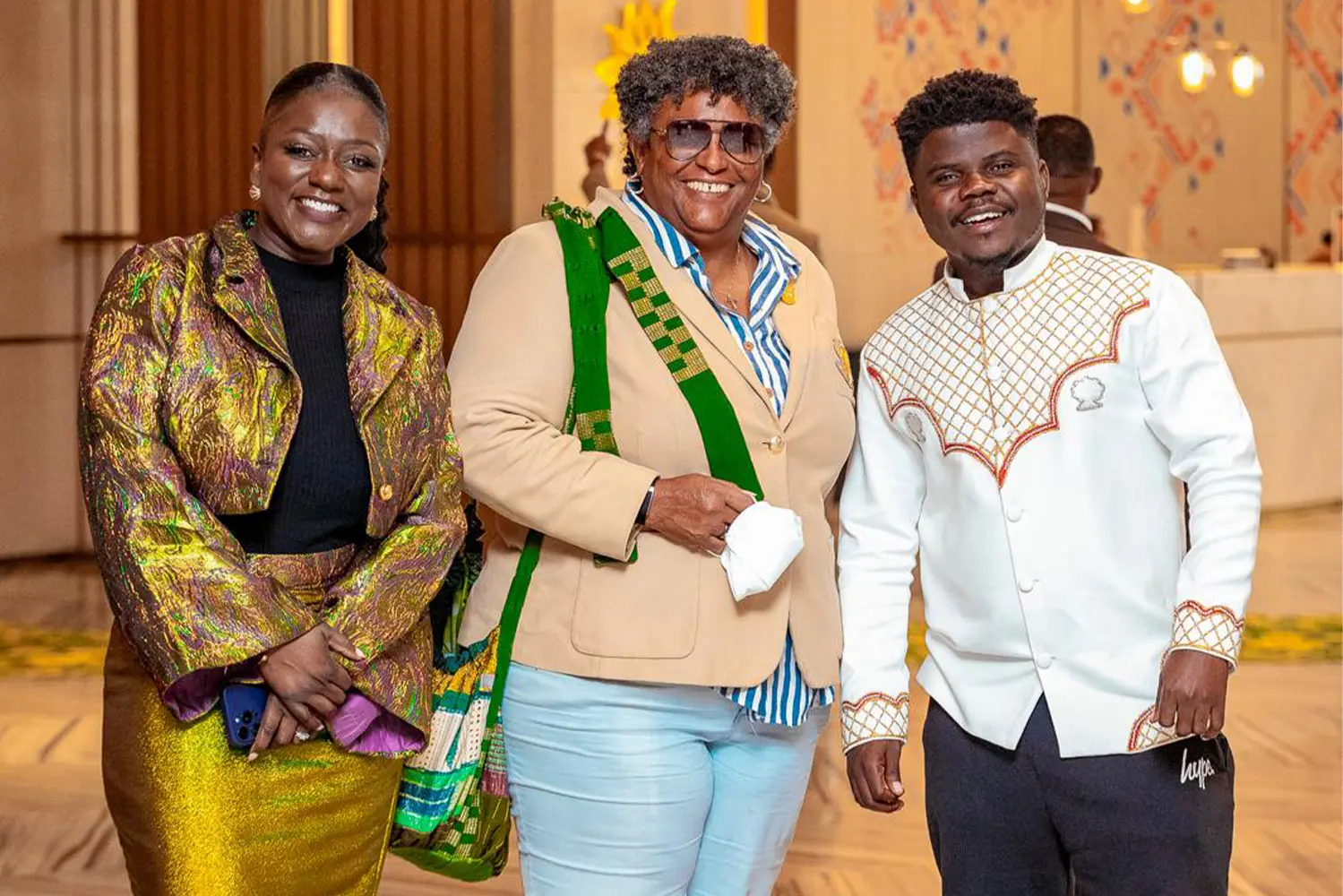 Prime minister Mia Mottley and Wodemaya